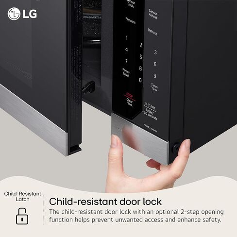 ميكروويف إل جي كونترتوب، 2.0 قدم مكعب. قدم، ستانلس ستيل، 23.9 × 13.6 × 19.8 بوصة، عاكس ذكي، مستشعر الطبخ، 1200 واط in Kuwait