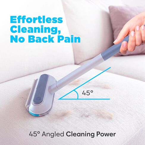 Pet Hair Removal Tool, Reusable Pet Hair Remover for Furniture, Couch, Carpet & Bedding, 17.3" Handle, Wide 7.3" Head, Mini Detail Brush, Easy Clean in Kuwait