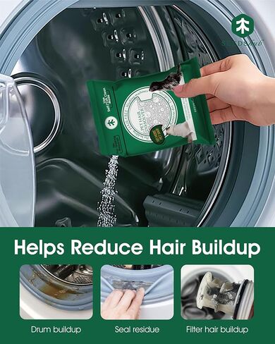Pet Hair Dissolver for Washing Machine, Pet Hair Remover for Laundry, 96.7% Dissolution Rate, Dog Hair Remover, Cat Hair Remover, Up to 12 Months of Use, HE/Top/Front-Load Compatible, Septic Safe in Kuwait