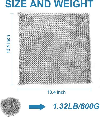 Sous Vide Weights, Sous Vide Sinker, (1.2 LB) Stainless Steel Weights Net Includes 4 Clips for Convenient Sous Vide Cooking Solution Keep Food Submerged - 13.4 X 13.4 inch in Kuwait