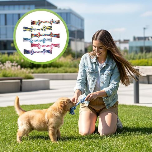100 Pieces Knot Rope Dog Toys, Cotton Dog Rope Toys Bulk, Multi Color Puppy Chew Toy, Ropes Dogs Toyss for Aggressive Chewers Durable Puppy Tug of War Toy with Knot for Small and Medium Dogs in Kuwait