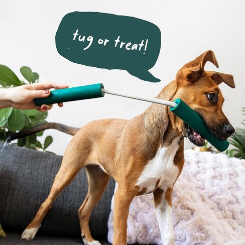 WOOF Nomchucks - لعبة مزدوجة لإثراء تغذية الألغاز ولعبة شد مع 3 مناطق تفاعلية - مصممة بحبل نايلون طويل الأمد ومطاط طبيعي - أزواج من حلوى الألغاز in Kuwait