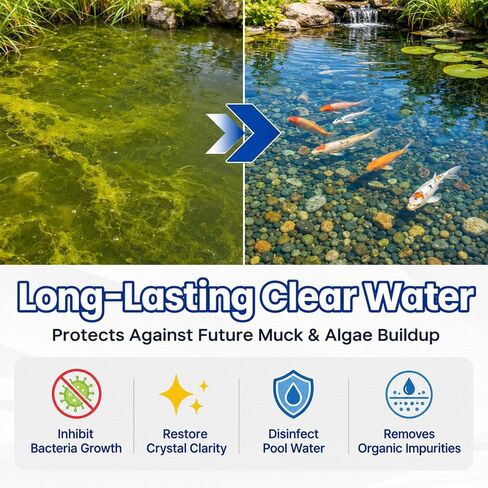 Aqua Guardian Pro Formula for Pond, Aquatic Care Powder for Pond and Aquarium, Easy Mix Water Care Support for Fish, Shrimp & Crab, Maintenance Friendly Pond Water Treatment (2 PCS) in Saudi Arabia