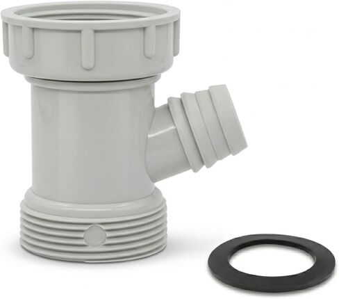 Kitchen Sink Drain Pipe Adapter Wye, 1-1/2 Inch Slip Joint Y-Shaped Connector with 1 Inch Dishwasher Input, Leak-Proof PP Material Strainer Fitting for Drain Waste Trap in Kuwait