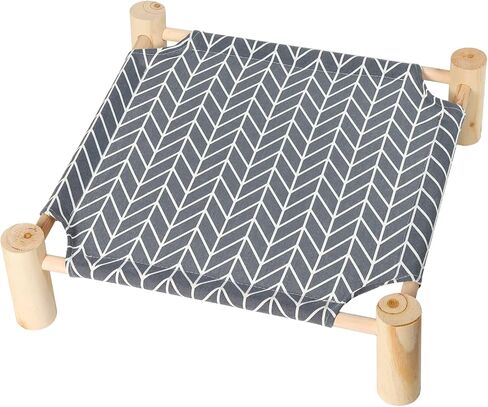 Patas Lague Cat and Dog Hammock Bed for Small Dogs, Brethable Wooden Cat Pet Rabbit Elevated Cooling Outdoor Bed Cots Furniture for Summer Arrow in Saudi Arabia