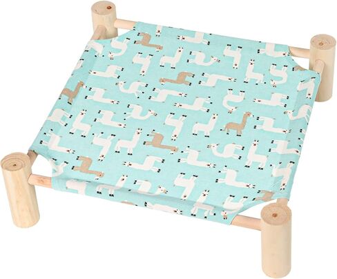 Patas Lague Cat and Dog Hammock Bed for Small Dogs, Brethable Wooden Cat Pet Rabbit Elevated Cooling Outdoor Bed Cots Furniture for Summer Arrow in Saudi Arabia