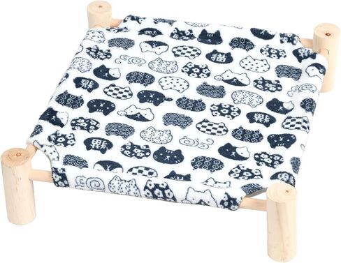 Patas Lague Cat and Dog Hammock Bed for Small Dogs, Brethable Wooden Cat Pet Rabbit Elevated Cooling Outdoor Bed Cots Furniture for Summer Arrow in Saudi Arabia