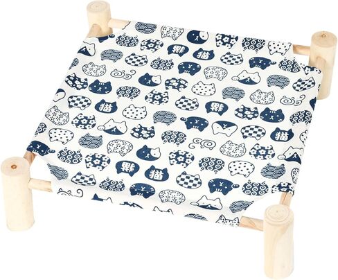 Patas Lague Cat and Dog Hammock Bed for Small Dogs, Brethable Wooden Cat Pet Rabbit Elevated Cooling Outdoor Bed Cots Furniture for Summer Arrow in Saudi Arabia