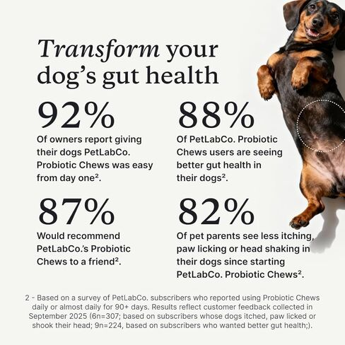PetLab Co. Probiotics for Dogs, Support Gut Health, Occasional Diarrhea, Digestive Health & Seasonal Allergies - Salmon Flavor - Packaging May Vary - 30 Soft Chews in Kuwait