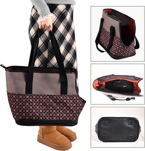Dog Purse Carrier for Small Dogs, Soft-Sided Tote Bags with Pocket Dog Travel Supplies Portable Dog Sling with Anti-Slip Bottom in Kuwait