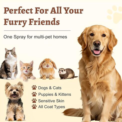Dog Perfume & Cologne Spray – Long-Lasting Vanilla Coconut Scent, Alcohol-Free Deodorizing Spray, Gentle Grooming Mist, Fur Condition & Coat Fresh, Non-sticky, Dogs & Cats, 4.06 fl.oz in Kuwait