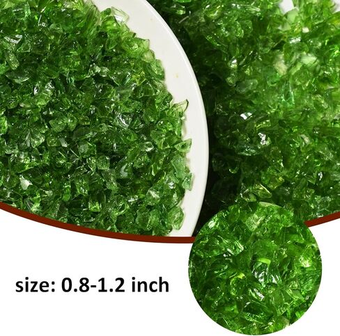1 Lb Green,Small Crushed Sea Glass,Broken Piece Granules Crafts,Irregular Sea Glass for Vase Fillers Candle Holder Sand Pebbles,Succulent Terrarium Decor,Aquarium,Fish Turtle Tank Decorations in Saudi Arabia