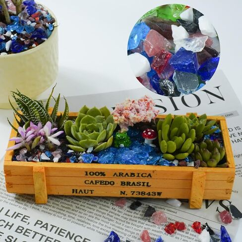 1 Lb Green,Small Crushed Sea Glass,Broken Piece Granules Crafts,Irregular Sea Glass for Vase Fillers Candle Holder Sand Pebbles,Succulent Terrarium Decor,Aquarium,Fish Turtle Tank Decorations in Saudi Arabia