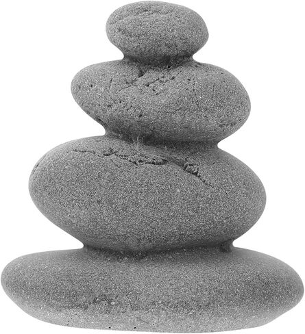 Balacoo Balanced Stones Cairn for Zen Garden Decor: Realistic Stacked Stone Ornament for Sand Table, Fish Tank, Micro Landscape Decoration - 2.56" in Kuwait