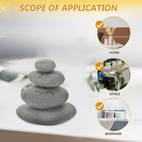 Balacoo Balanced Stones Cairn for Zen Garden Decor: Realistic Stacked Stone Ornament for Sand Table, Fish Tank, Micro Landscape Decoration - 2.56" in Kuwait