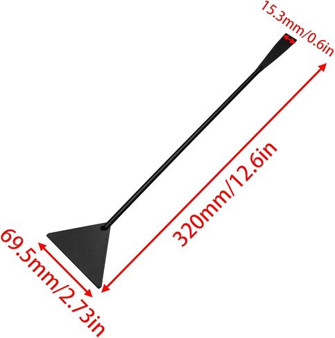 Aquatic Plant Base Plate Shovel, Fish Tank Water Feature Flat Sand Shovel, Black Stainless Steel Anti-Rust Triangular Shovels, Aquarium Landscape Bottom Sand Spread Out 1pcs in Kuwait