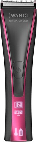 Wahl Pro Animal Bravura2 - Cordless Professional Pet Clipper for Dogs, Cats & Horses - Multi-Speed - Durable & Easy to Carry - USB Charging - Travel-Friendly - Comfortable Grip - Brilliant Rose in Kuwait