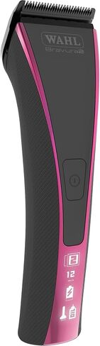 Wahl Pro Animal Bravura2 - Cordless Professional Pet Clipper for Dogs, Cats & Horses - Multi-Speed - Durable & Easy to Carry - USB Charging - Travel-Friendly - Comfortable Grip - Brilliant Rose in Kuwait