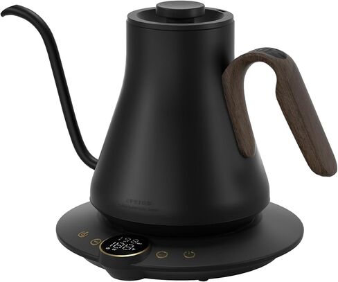 غلاية كهربائية Cocinare Gooseneck، تحكم دقيق في درجة الحرارة ±1 درجة فهرنهايت، تسخين سريع 1500 وات، صب فوق غلاية القهوة والشاي مع مؤقت المشروب والحفاظ على الدفء، الفولاذ المقاوم للصدأ، 0.9 لتر (أخضر ديلاكروا) in Kuwait