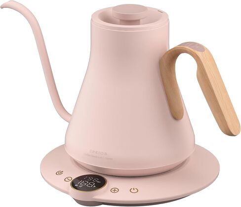 غلاية كهربائية Cocinare Gooseneck، تحكم دقيق في درجة الحرارة ±1 درجة فهرنهايت، تسخين سريع 1500 وات، صب فوق غلاية القهوة والشاي مع مؤقت المشروب والحفاظ على الدفء، الفولاذ المقاوم للصدأ، 0.9 لتر (أخضر ديلاكروا) in Kuwait