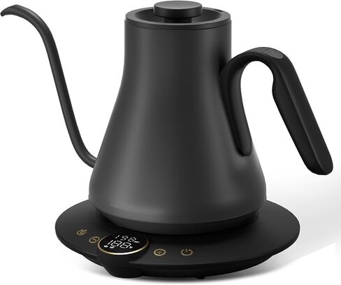 غلاية كهربائية Cocinare Gooseneck، تحكم دقيق في درجة الحرارة ±1 درجة فهرنهايت، تسخين سريع 1500 وات، صب فوق غلاية القهوة والشاي مع مؤقت المشروب والحفاظ على الدفء، الفولاذ المقاوم للصدأ، 0.9 لتر (أخضر ديلاكروا) in Kuwait