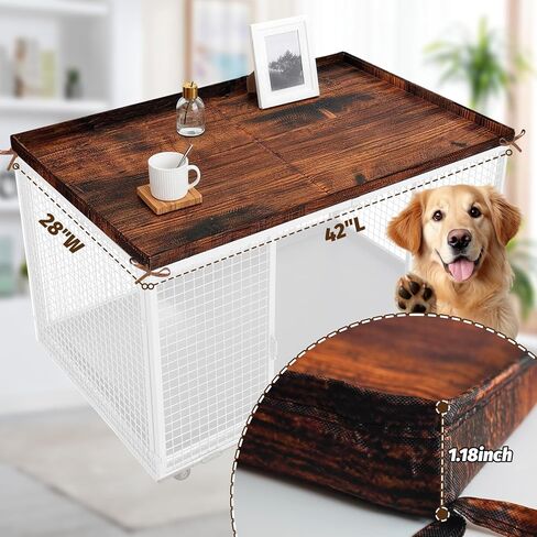 Dog Crate Topper Covers Plastic Foldable High Side Lip Dog Kennel Countertop Table Top(42" x 28") in Kuwait