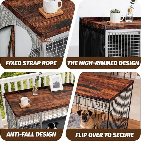 Dog Crate Topper Covers Plastic Foldable High Side Lip Dog Kennel Countertop Table Top(42" x 28") in Kuwait