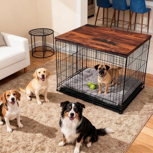 Dog Crate Topper Covers Plastic Foldable High Side Lip Dog Kennel Countertop Table Top(42" x 28") in Kuwait