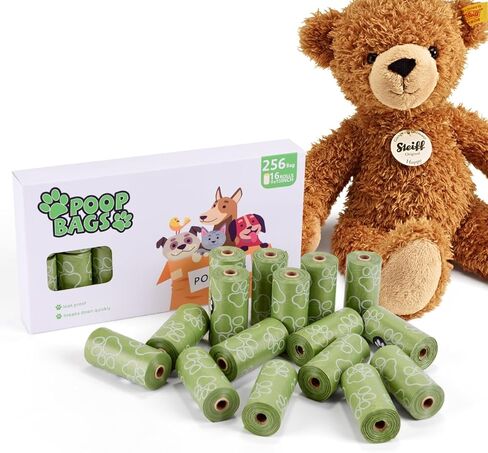 Poop Bags Rolls 256 Count - 9x13 Inches Green Thickened Leakproof Lavender scent Poo Bags for Dogs, Eco-Friendly Pet Waste Bags for Walking,Travel,Home in Kuwait