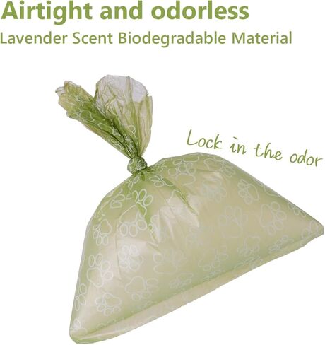 Poop Bags Rolls 256 Count - 9x13 Inches Green Thickened Leakproof Lavender scent Poo Bags for Dogs, Eco-Friendly Pet Waste Bags for Walking,Travel,Home in Kuwait