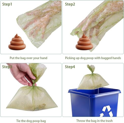 Poop Bags Rolls 256 Count - 9x13 Inches Green Thickened Leakproof Lavender scent Poo Bags for Dogs, Eco-Friendly Pet Waste Bags for Walking,Travel,Home in Kuwait