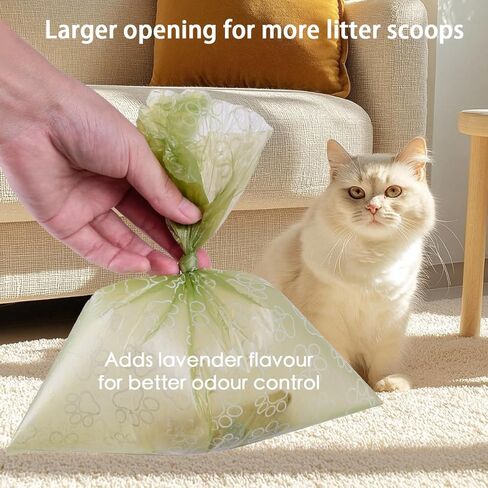 Poop Bags Rolls 256 Count - 9x13 Inches Green Thickened Leakproof Lavender scent Poo Bags for Dogs, Eco-Friendly Pet Waste Bags for Walking,Travel,Home in Kuwait