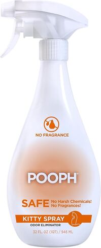 POOPH® Kitty Odor Eliminator – 32 fl oz Bottle – Proprietary Odor Elimination Technology Works On Contact – Cat Trees, Toys, Furniture, Bedding – No Fragrances, No Harsh Chemicals, Safe & Non Toxic in Kuwait