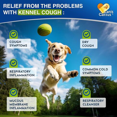 Dog Coughing Treatment Helps with Allergies, Breathing, Runny Nose, Sneezing – Herbal Kennel Cough Treatment for Dogs & Cats for Throat Care – Liquid Supplement and Breeds – 2-oz Bottle in Saudi Arabia