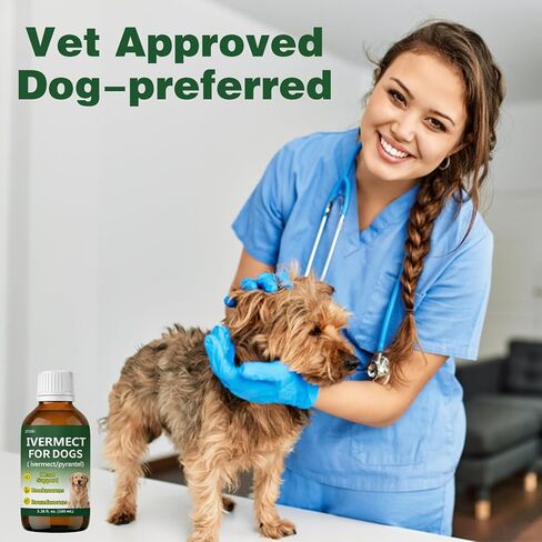 Ivermectin for Dogs, Digestive Health & Vitality Support, Safe for Puppies & Dogs, 3.38 oz in Kuwait