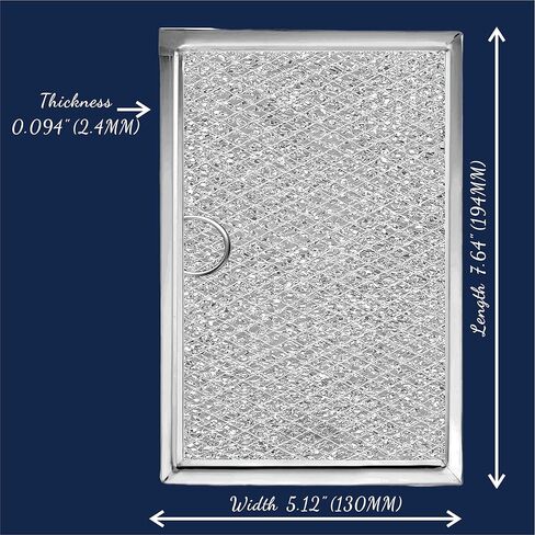 WB06X10608 Microwave Vent Filter for Frigidaire Microwave Filter Replacement 5304464105 for GE Frigidaire Gallery Microwave Range Hood Filter 5.12" x 7.64" 12 Layers Aluminum Mesh 2 Packs in Kuwait