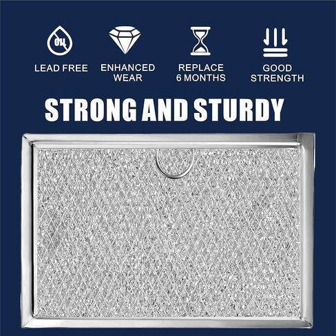 WB06X10608 Microwave Vent Filter for Frigidaire Microwave Filter Replacement 5304464105 for GE Frigidaire Gallery Microwave Range Hood Filter 5.12" x 7.64" 12 Layers Aluminum Mesh 2 Packs in Kuwait