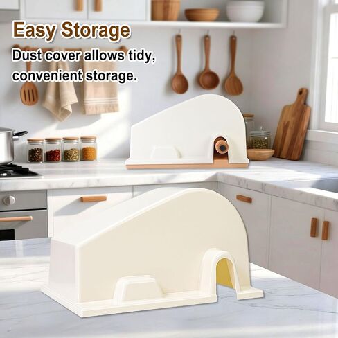 Bread Slicer Dust Cover, Universal Fit for Most Manual Bread Slicers, Sturdy Protective Cover, BPA-Free & Shatterproof, Keeps Clean & Safe (12 x 8.1 x 7 in), Cream in Kuwait