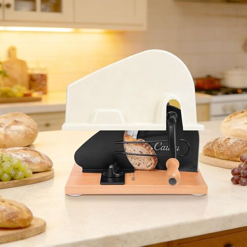 Bread Slicer Dust Cover, Universal Fit for Most Manual Bread Slicers, Sturdy Protective Cover, BPA-Free & Shatterproof, Keeps Clean & Safe (12 x 8.1 x 7 in), Cream in Kuwait