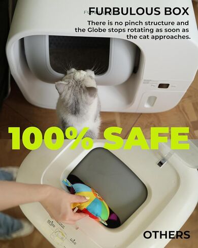 Furbulous True Odor-Free Automatic Cat Litter Box with Self-Pack and Refill System, APP Control, Self Cleaning and Packing Litter Box with Extra Large Space for 3.3-22 lbs Cats, Upgraded in Kuwait
