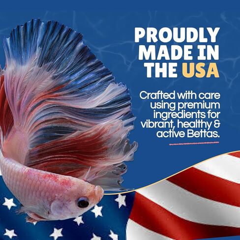 Betta Boost Pops | High-Protein Betta Fish Food Pellets Made in USA | Marine & Insect Protein | Floating & Slow-Sinking | Premium Freshwater Aquarium Fish Food 1oz in Kuwait