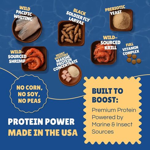 Betta Boost Pops | High-Protein Betta Fish Food Pellets Made in USA | Marine & Insect Protein | Floating & Slow-Sinking | Premium Freshwater Aquarium Fish Food 1oz in Kuwait