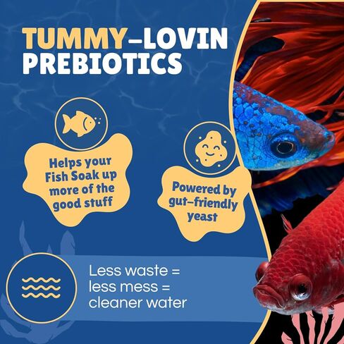 Betta Boost Pops | High-Protein Betta Fish Food Pellets Made in USA | Marine & Insect Protein | Floating & Slow-Sinking | Premium Freshwater Aquarium Fish Food 1oz in Kuwait