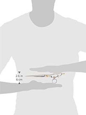 TAMSCO Genuine Japanese Stainless Steel Scissor 8.5-Inch Pivot Thumb, Semi-Convex Edge Swivel Thumb Removable Finger Rest Adjustable Tension Screw in Kuwait