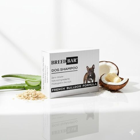 French Bulldog Shampoo & Conditioner Bar – Sensitive Skin & Fold Care, pH 6.5 Balanced with Dead Sea Minerals – Solid Dog Shampoo, 3.52 oz in Kuwait
