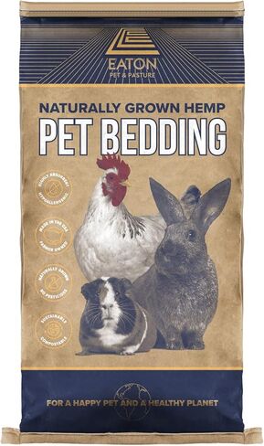 Eaton Pet and Pasture, Naturally Grown Hemp Pet Bedding for Chickens, Nesting Boxes, Rabbits, Hamsters, Small Pets, Highly Absorbent, Hypoallergenic, Eco-Friendly, Farmer Owned 28L in Saudi Arabia