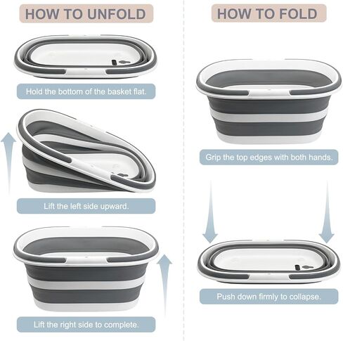 Goderewild Collapsible Pet Bathtub with Wheels and Drainage Hole, 35L Portable Folding Bathing Tub for Dogs Cats, Multi-Purpose Laundry Basket Storage Bin for Camping RV Travel, Space-Saving Design in Kuwait
