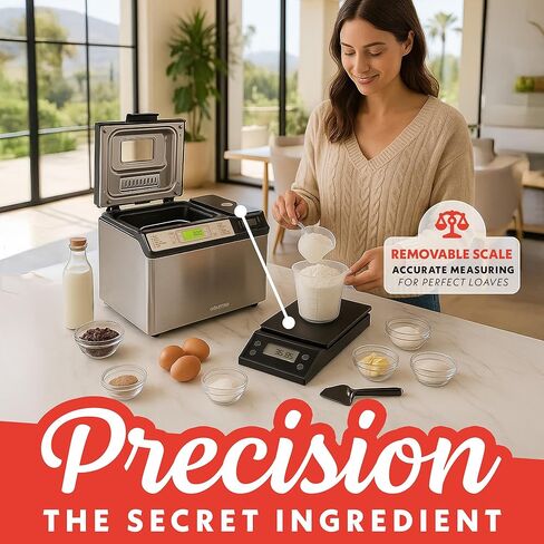 Gourmia Bread Maker with 2 LB Loaf Capacity - 13 Presets Jam Mode, Automatic Ingredient Dispenser, Customizable Crust Options, Keep Warm & Delay Start, Dishwasher Safe Parts in Kuwait