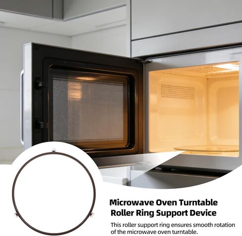 9.5in Microwave Oven Turntable Support Ring for LG/GE Models 5889W2A012F WB06X10705 MVH1670ST, Plastic Roller & Rotating Assembly Spinner Plate Holder Replacement Parts Compatible with Glass Tray in Kuwait