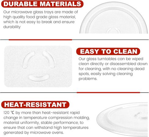 𝟮𝟬𝟮𝟲 𝙐𝙥𝙜𝙧𝙖𝙙𝙚𝙙 4393799 4393751 Microwave Glass Cooking Tray Fit for Whirl-pool & Ken-more & May-tag Replaces for 8206226 30QBP4185 AP3130793 PS373741 12" Turntable Plate by Beaquicy in Kuwait